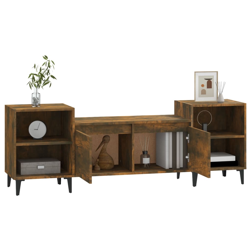 Έπιπλο Τηλεόρασης Καπνιστή Δρυς 160x35x55 εκ. Επεξ. Ξύλο 4