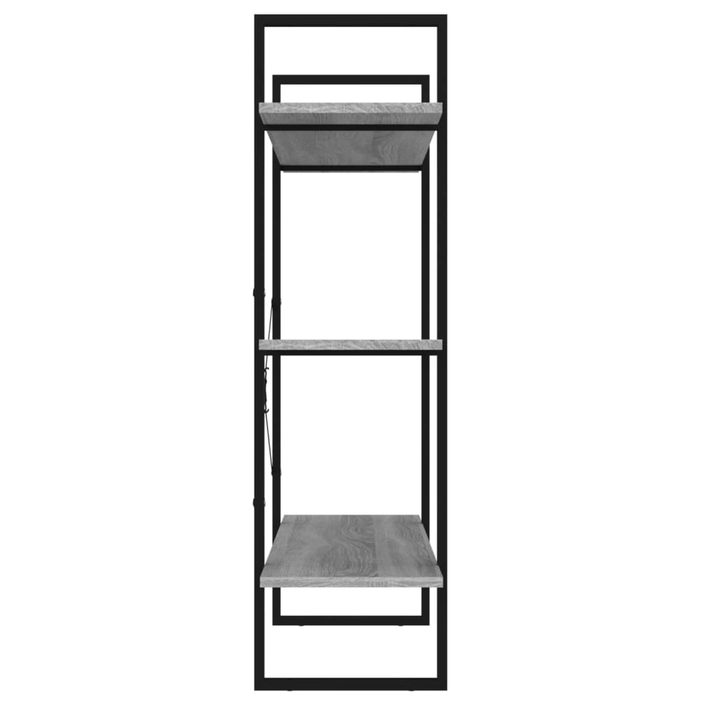 Βιβλιοθήκη Γκρι Sonoma 100x30x105 εκ. από Επεξεργασμένο Ξύλο 6