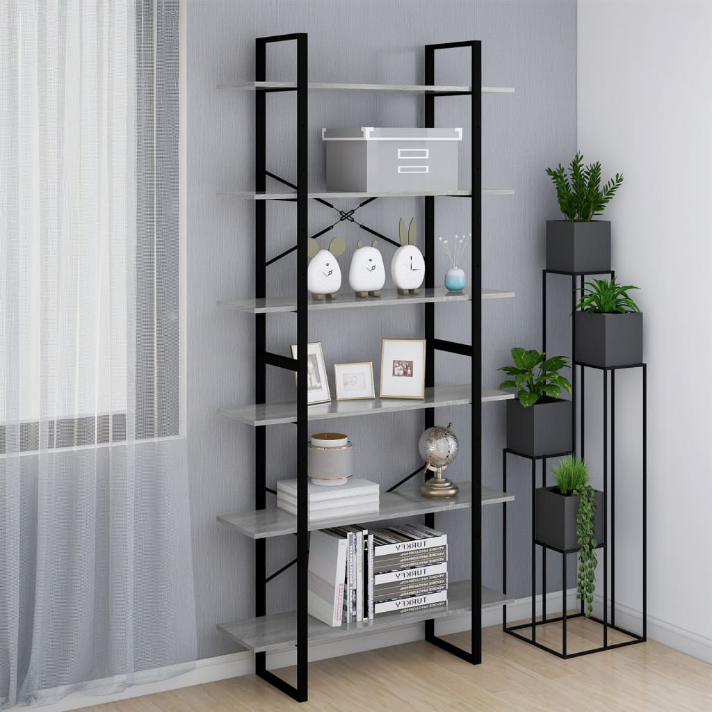 Ραφιέρα Γκρι Sonoma 100 x 30 x 210 εκ. από Επεξεργασμένο Ξύλο 1