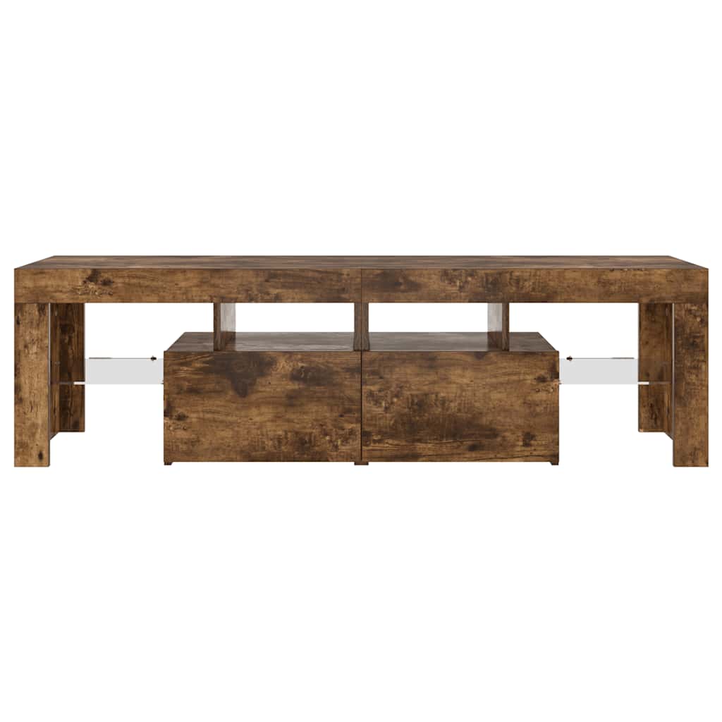 Έπιπλο Τηλεόρασης με LED Καπνιστή Δρυς 140 x 36,5 x 40 εκ. 3