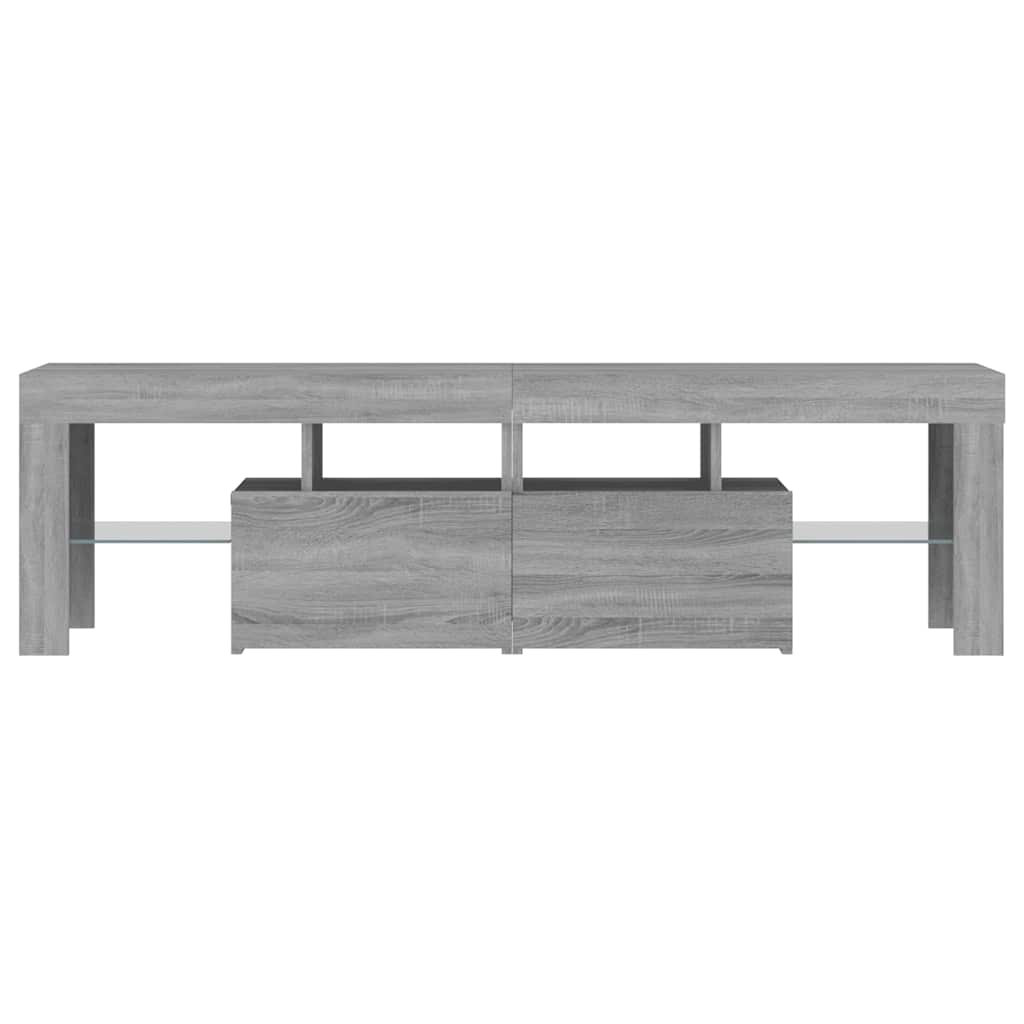 Έπιπλο Τηλεόρασης με LED Γκρι Sonoma 140 x 36,5 x 40 εκ. 8