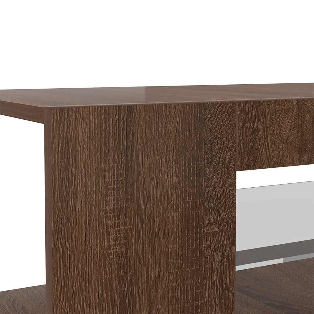 Έπιπλο Τηλεόρασης με LED Καφέ Δρυς 90x39x30 εκ. 8