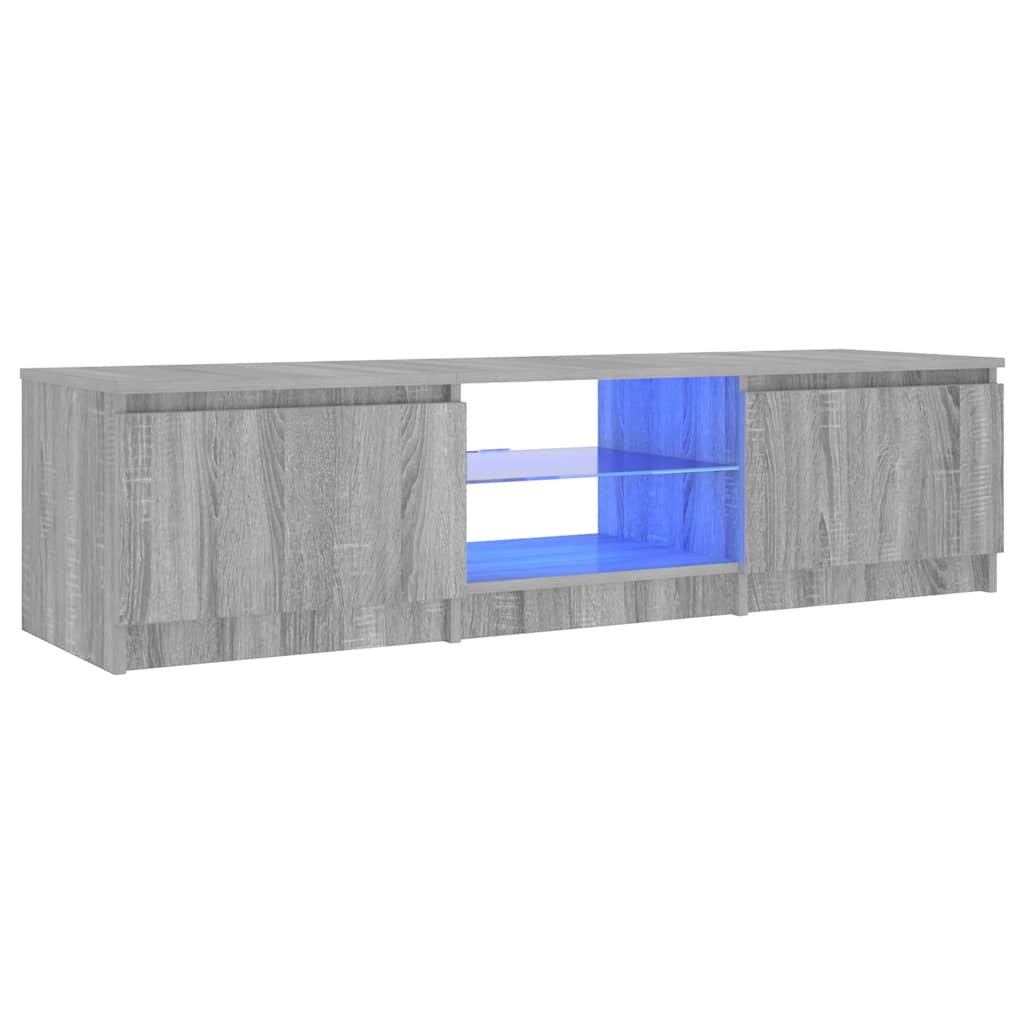 Έπιπλο Τηλεόρασης με LED Γκρι Sonoma 140 x 40 x 35,5 εκ. 5