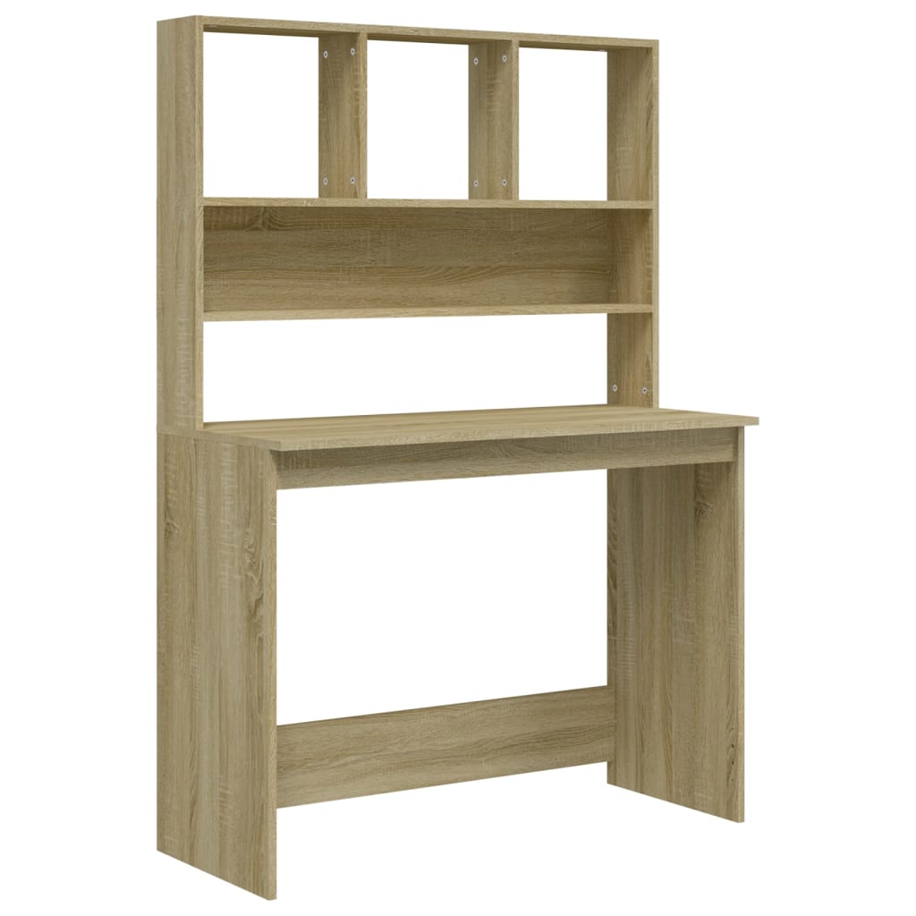 Γραφείο με Ράφια Sonoma Δρυς 102x45x148 εκ. Επεξεργασμένο Ξύλο 2