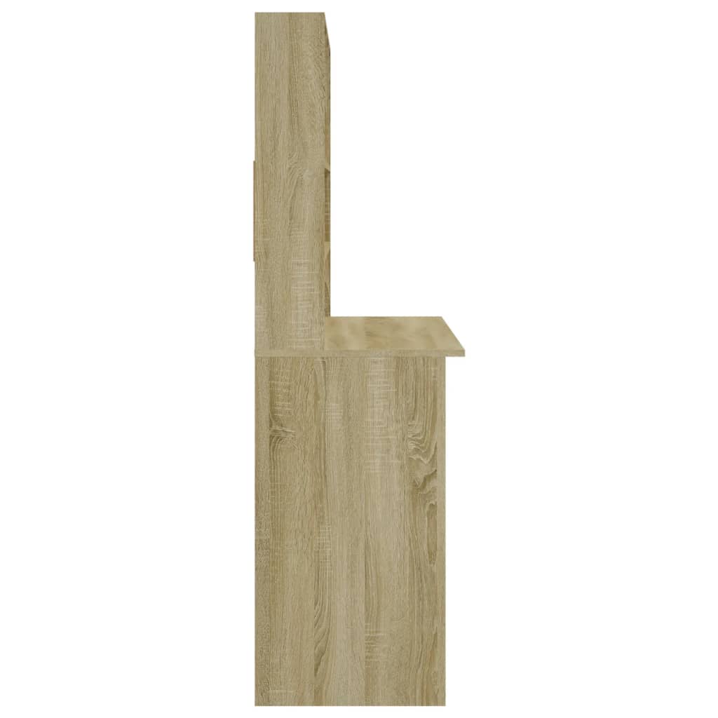 Γραφείο με Ράφια Sonoma Δρυς 102x45x148 εκ. Επεξεργασμένο Ξύλο 6