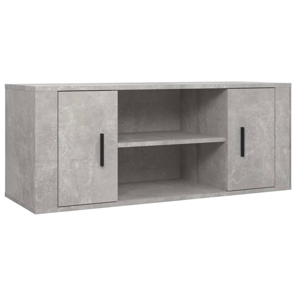 Έπιπλο Τηλεόρασης Γκρι Σκυρ. 100x35x40 εκ. Επεξ. Ξύλο 2