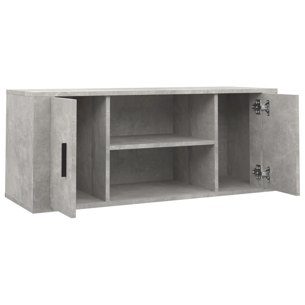 Έπιπλο Τηλεόρασης Γκρι Σκυρ. 100x35x40 εκ. Επεξ. Ξύλο 4
