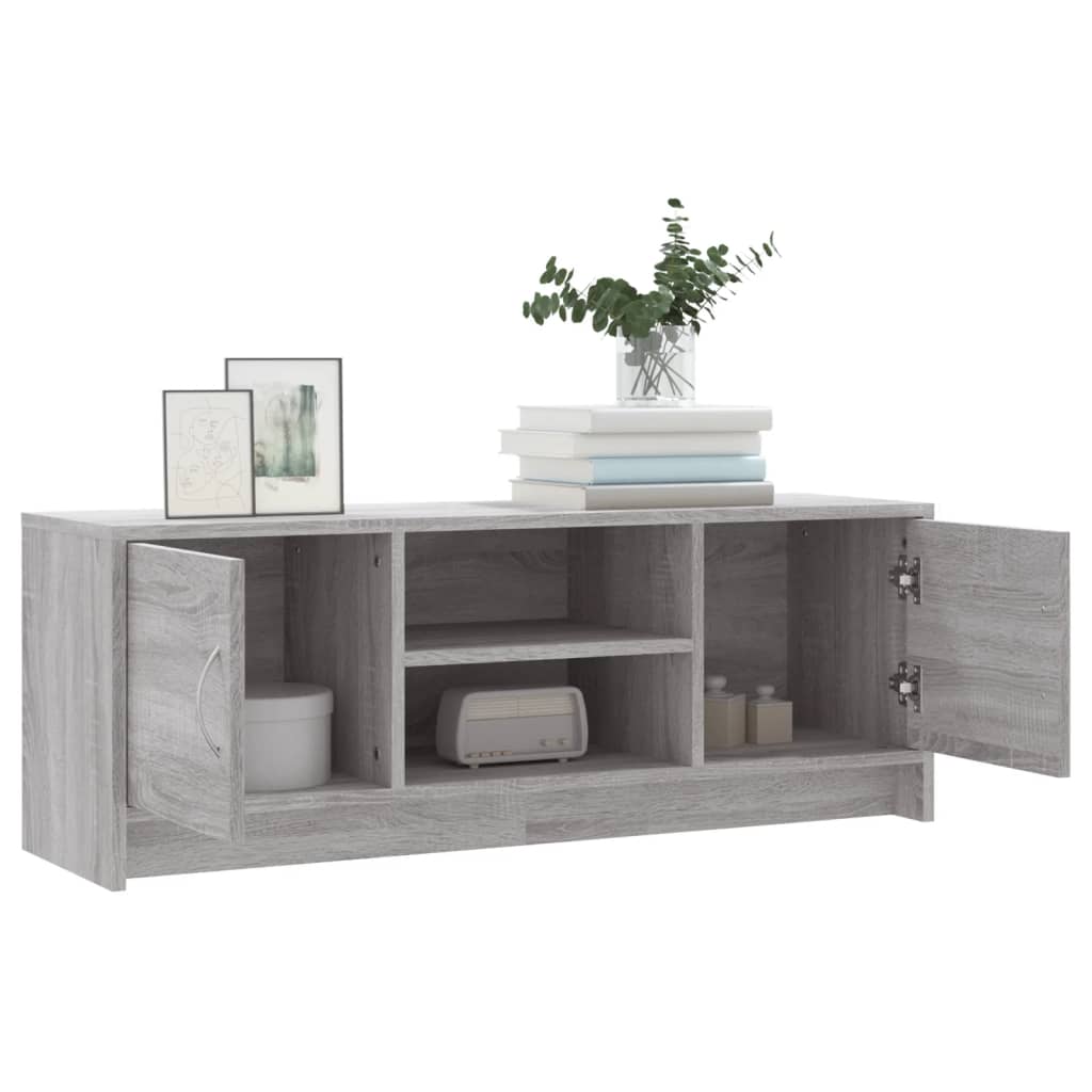 Έπιπλο Τηλεόρασης Γκρι Sonoma 102x30x37,5 εκ. από Επεξεργ. Ξύλο 4