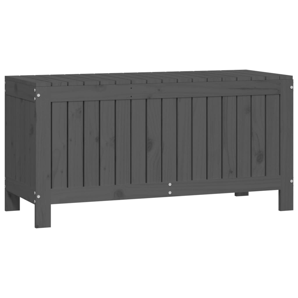 Κουτί Αποθήκευσης Κήπου Γκρι 108x42,5x54 εκ. Μασίφ Ξύλο Πεύκου 5