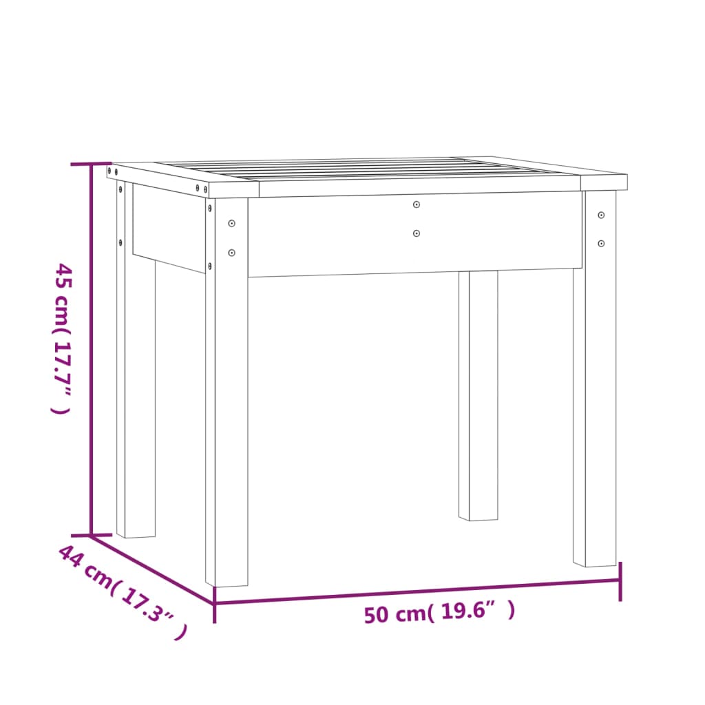 Παγκάκι Κήπου 50 x 44 x 45 εκ. από Μασίφ Ξύλο Πεύκου 8