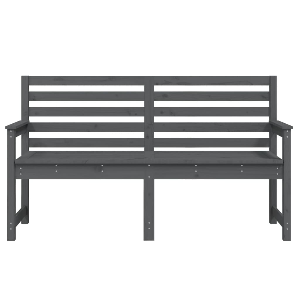 Παγκάκι Κήπου Γκρι 159,5x48x91,5 εκ. από Μασίφ Ξύλο Πεύκου 4