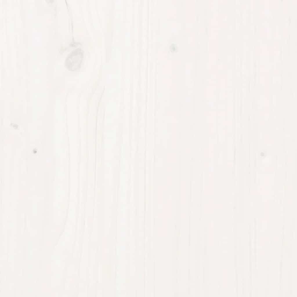 Τραπέζι Κήπου Λευκό 121x82,5x110 εκ. από Μασίφ Ξύλο Πεύκου 6