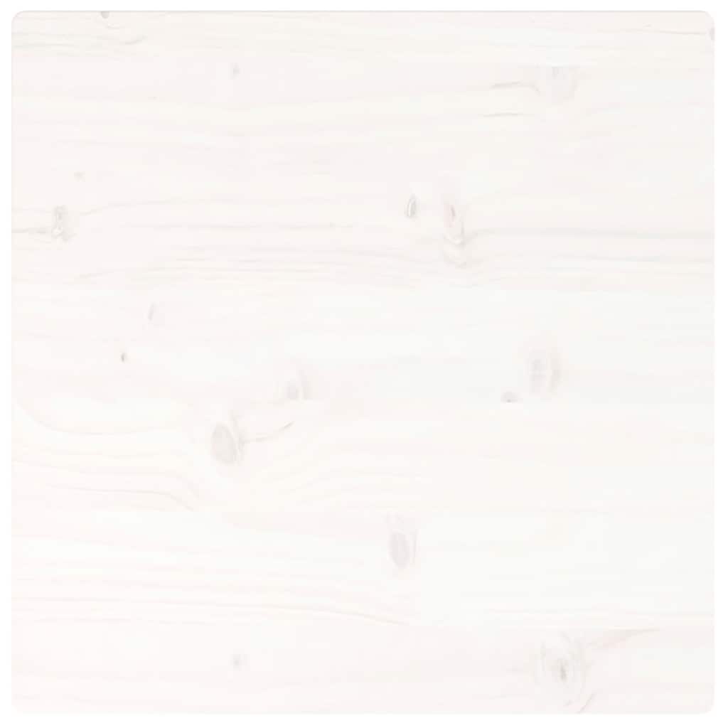 Επιφάνεια Τραπεζιού Τετράγωνη Λευκή 60x60x2,5 εκ. Μασίφ Πεύκο 5
