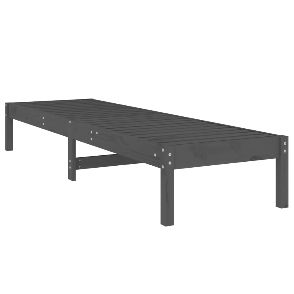 Ξαπλώστρες 2 τεμ. Γκρι 199,5 x 60 x 74 εκ. Μασίφ Ξύλο Πεύκου 8