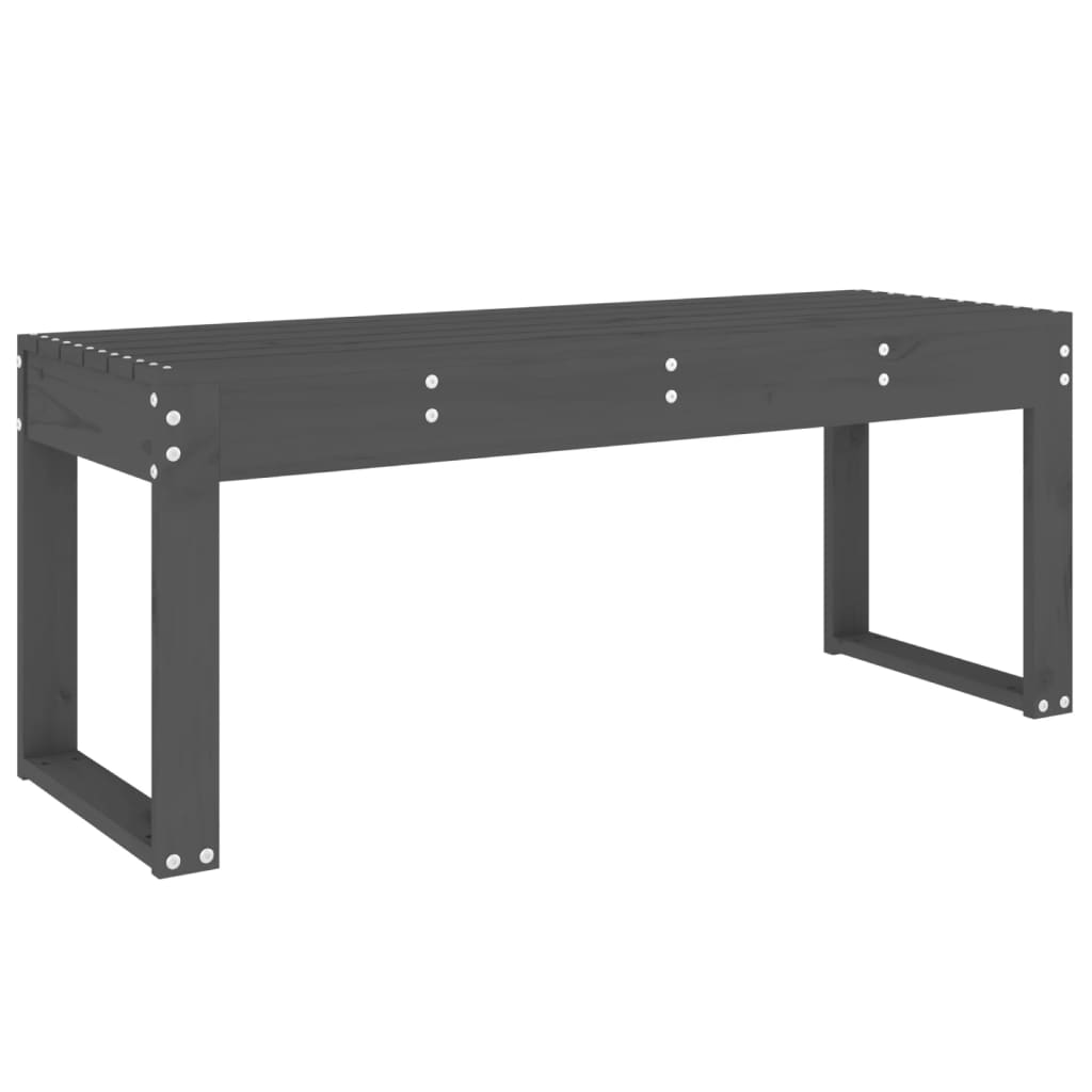 Παγκάκι Κήπου Γκρι 110 x 38 x 45 εκ. από Μασίφ Ξύλο Πεύκου 5