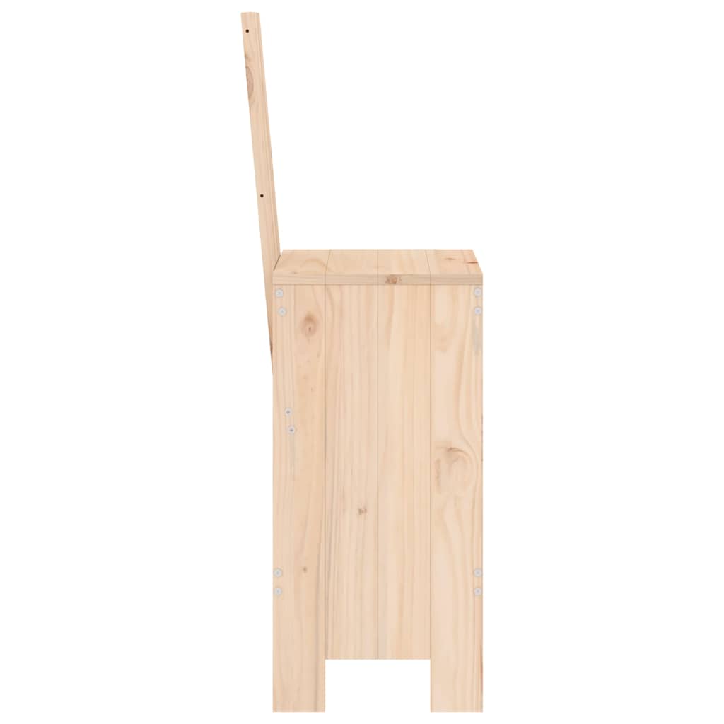 Σκαμπό Μπαρ 2 Τεμ. 40 x 42 x 120 εκ. από Μασίφ Ξύλο Πεύκου 5