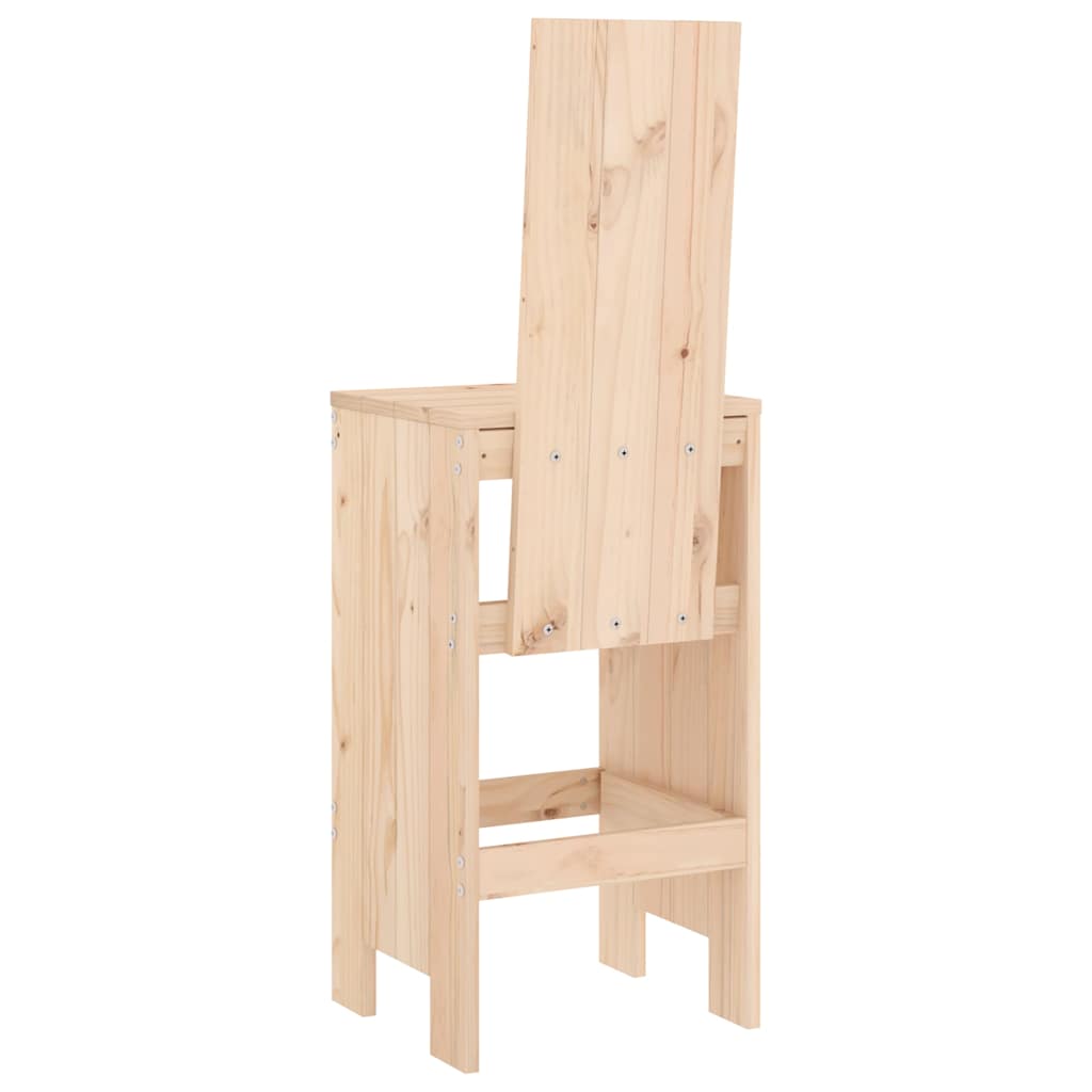 Σκαμπό Μπαρ 2 Τεμ. 40 x 42 x 120 εκ. από Μασίφ Ξύλο Πεύκου 6
