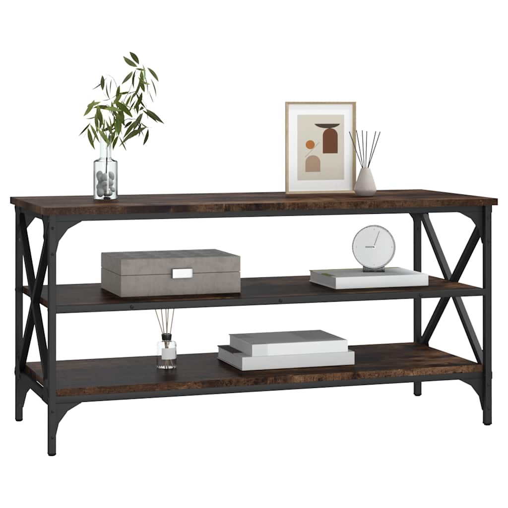 Έπιπλο Τηλεόρασης Καπνιστή Δρυς 100x40x50 εκ. Επεξ. Ξύλο 4