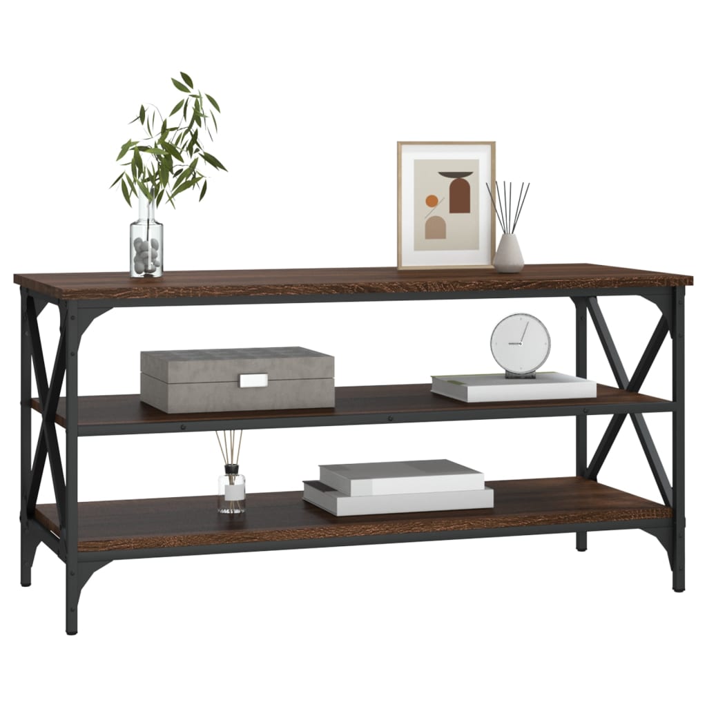 Έπιπλο Τηλεόρασης Καφέ Δρυς 100x40x50 εκ. Επεξεργασμένο Ξύλο 4