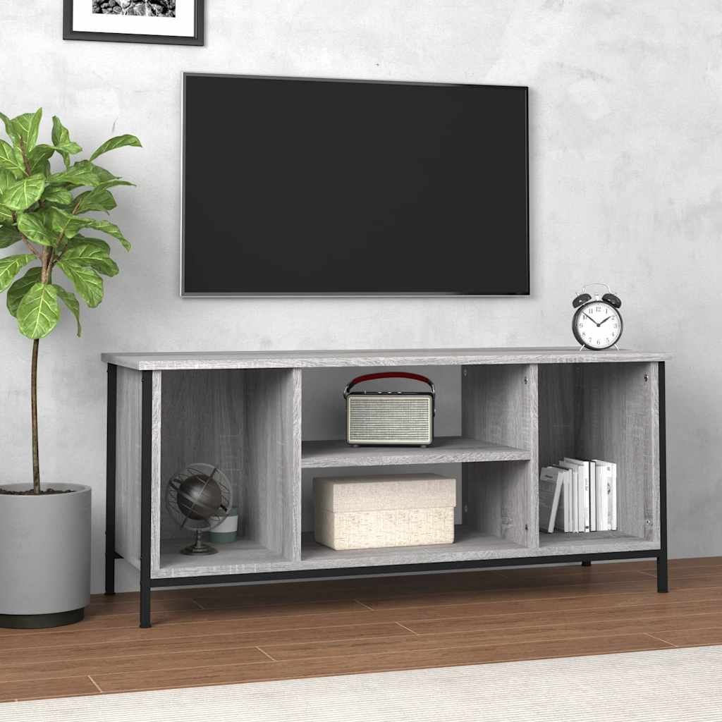 Έπιπλο Τηλεόρασης Γκρι Sonoma 102x35x45 εκ. από Επεξεργ. Ξύλο 1