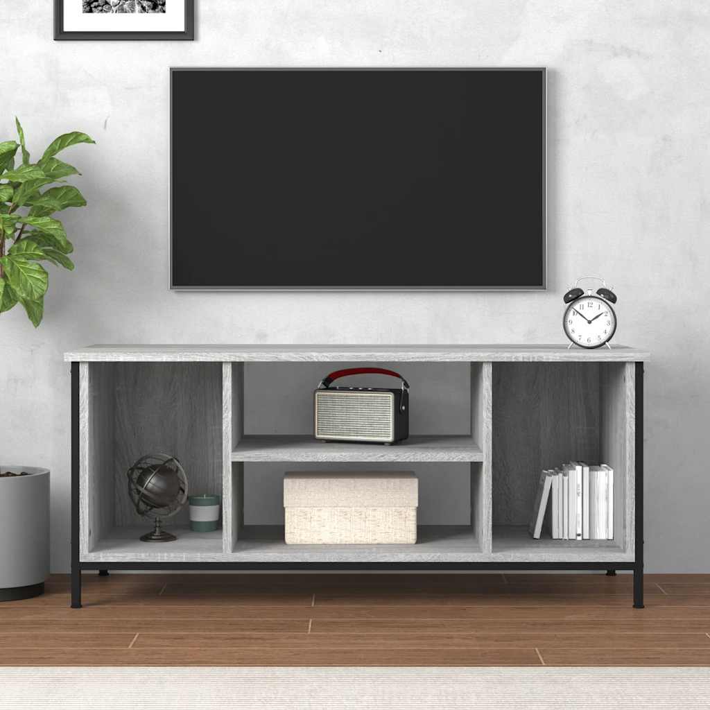 Έπιπλο Τηλεόρασης Γκρι Sonoma 102x35x45 εκ. από Επεξεργ. Ξύλο 3