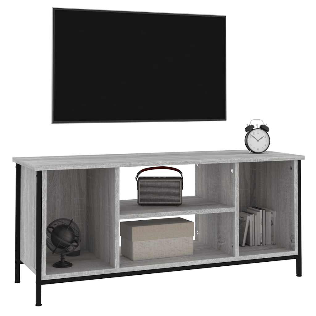 Έπιπλο Τηλεόρασης Γκρι Sonoma 102x35x45 εκ. από Επεξεργ. Ξύλο 4