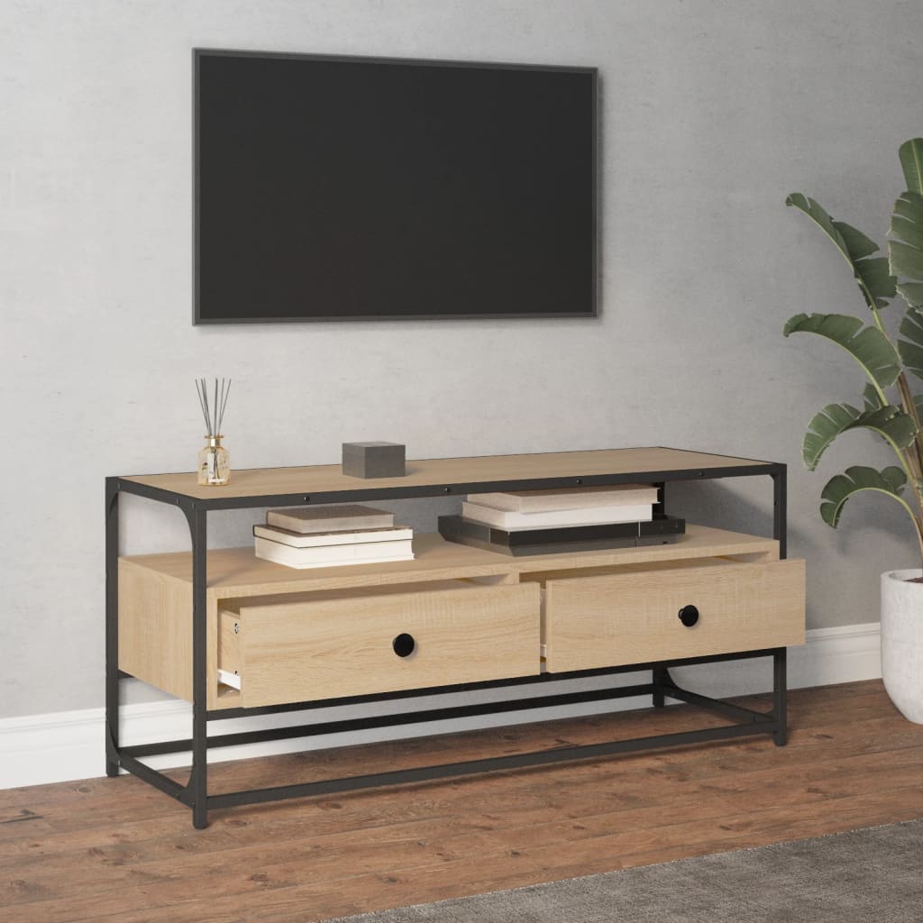 Έπιπλο Τηλεόρασης Sonoma Δρυς 100x35x45 εκ. Επεξ. Ξύλο 3