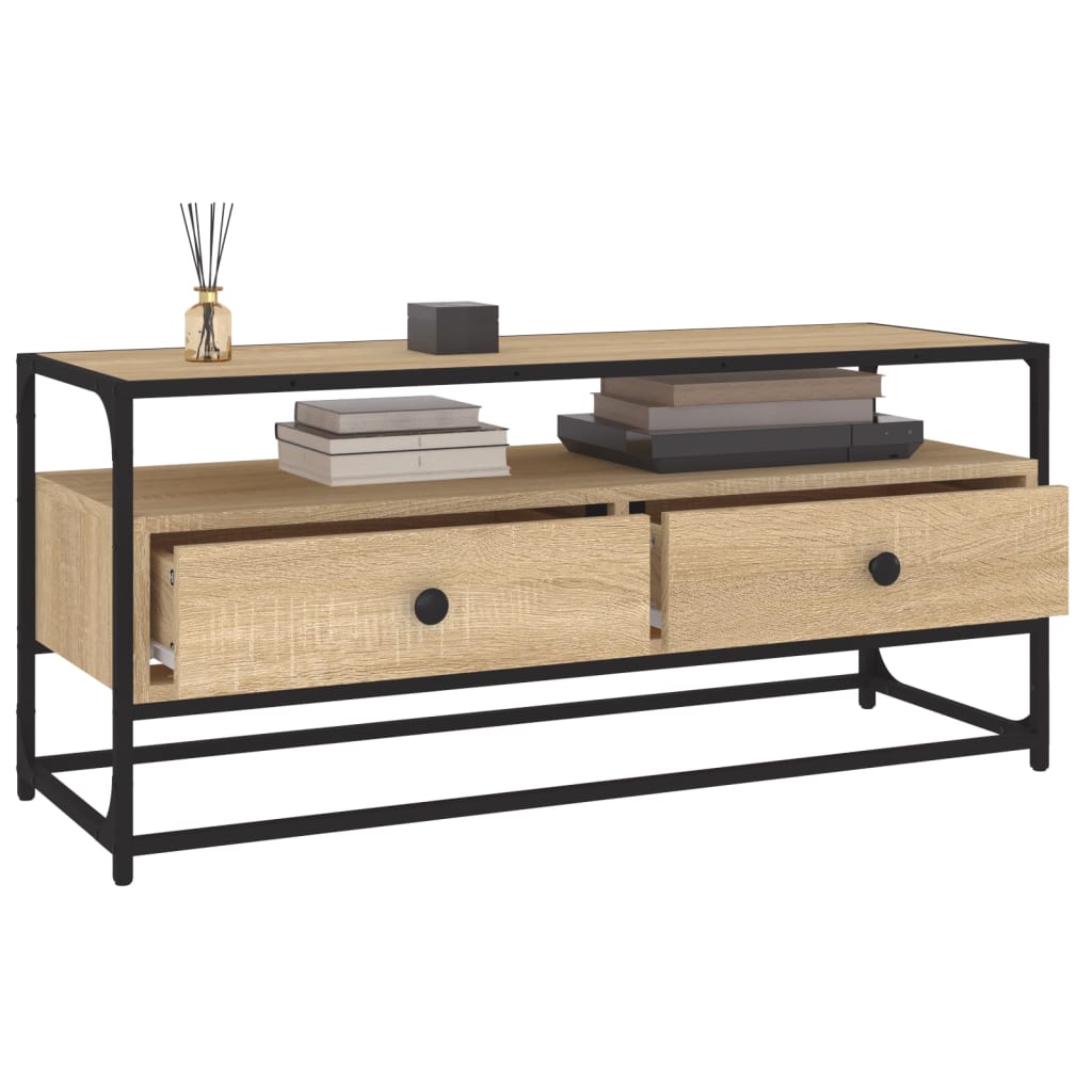 Έπιπλο Τηλεόρασης Sonoma Δρυς 100x35x45 εκ. Επεξ. Ξύλο 4