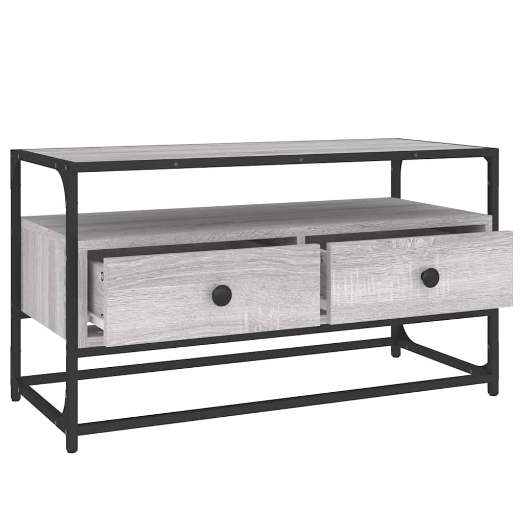 Έπιπλο Τηλεόρασης Γκρι Sonoma 80x35x45 εκ. από Επεξεργ. Ξύλο 5