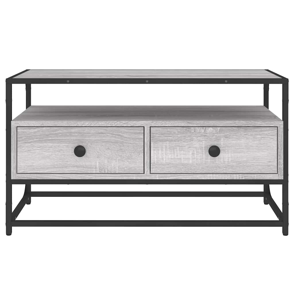 Έπιπλο Τηλεόρασης Γκρι Sonoma 80x35x45 εκ. από Επεξεργ. Ξύλο 6