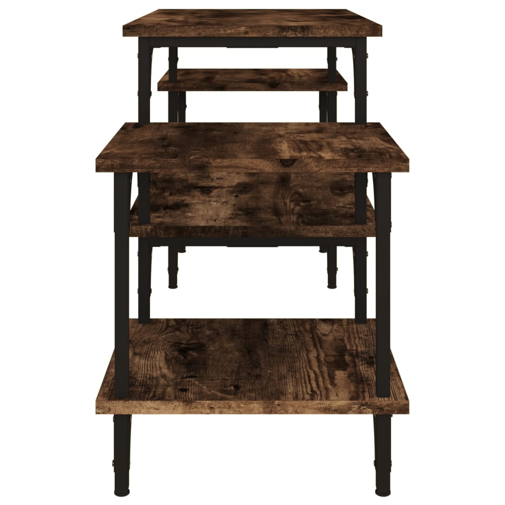 Έπιπλο Τηλεόρασης Καπνιστή Δρυς 117x35x52 εκ. Επεξ. Ξύλο 6