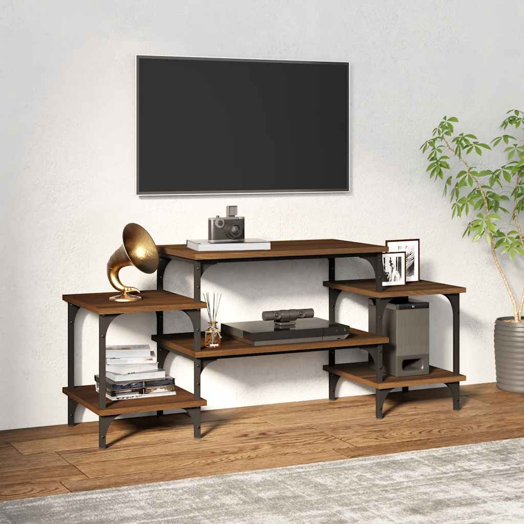 Έπιπλο Τηλεόρασης Καφέ Δρυς 117x35x52 εκ. Επεξεργασμένο Ξύλο 1