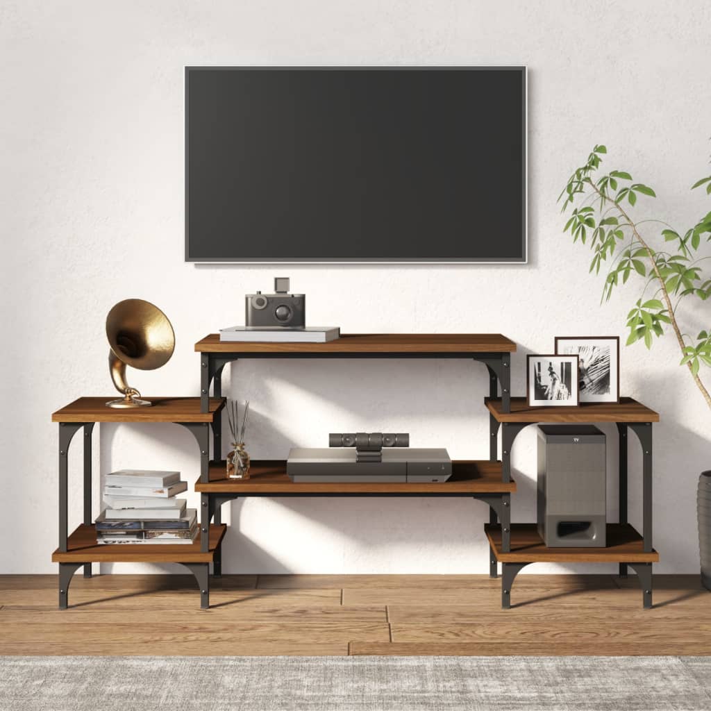 Έπιπλο Τηλεόρασης Καφέ Δρυς 117x35x52 εκ. Επεξεργασμένο Ξύλο 3