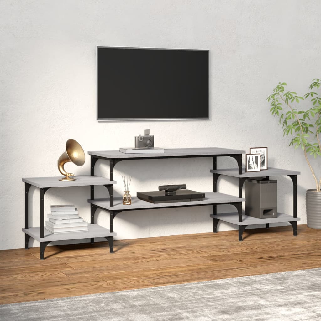 Έπιπλο Τηλεόρασης Γκρι Sonoma 157x35x52 εκ. Επεξεργασμένο Ξύλο 1