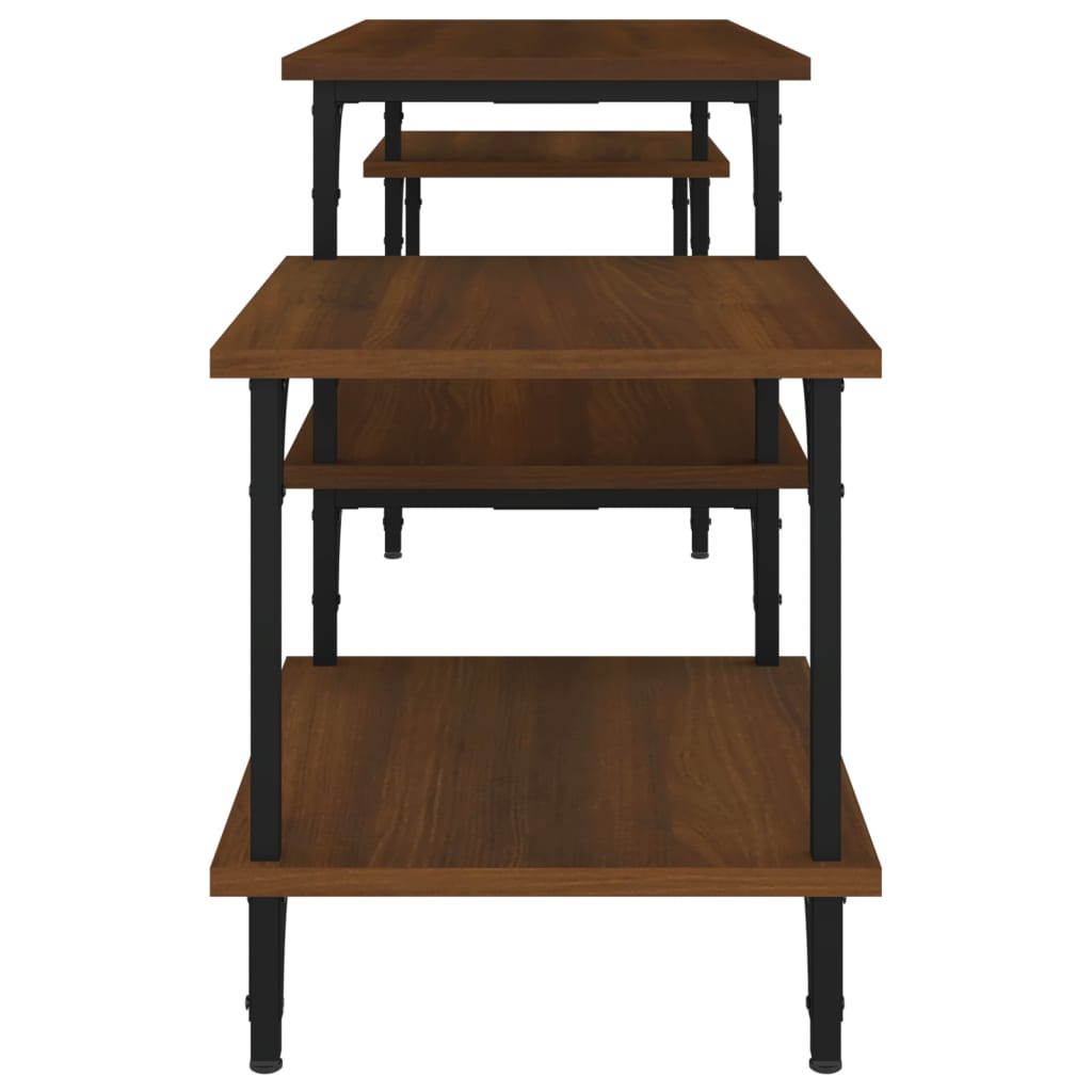 Έπιπλο Τηλεόρασης Καφέ Δρυς 157x35x52 εκ. Επεξεργασμένο Ξύλο 6