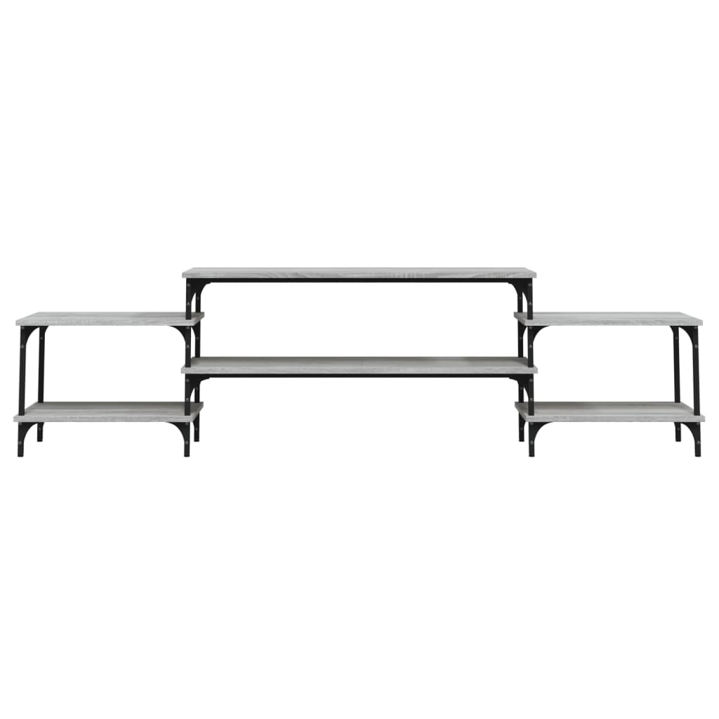 Έπιπλο Τηλεόρασης Γκρι Sonoma 197x35x52 εκ. Επεξεργασμένο Ξύλο 5