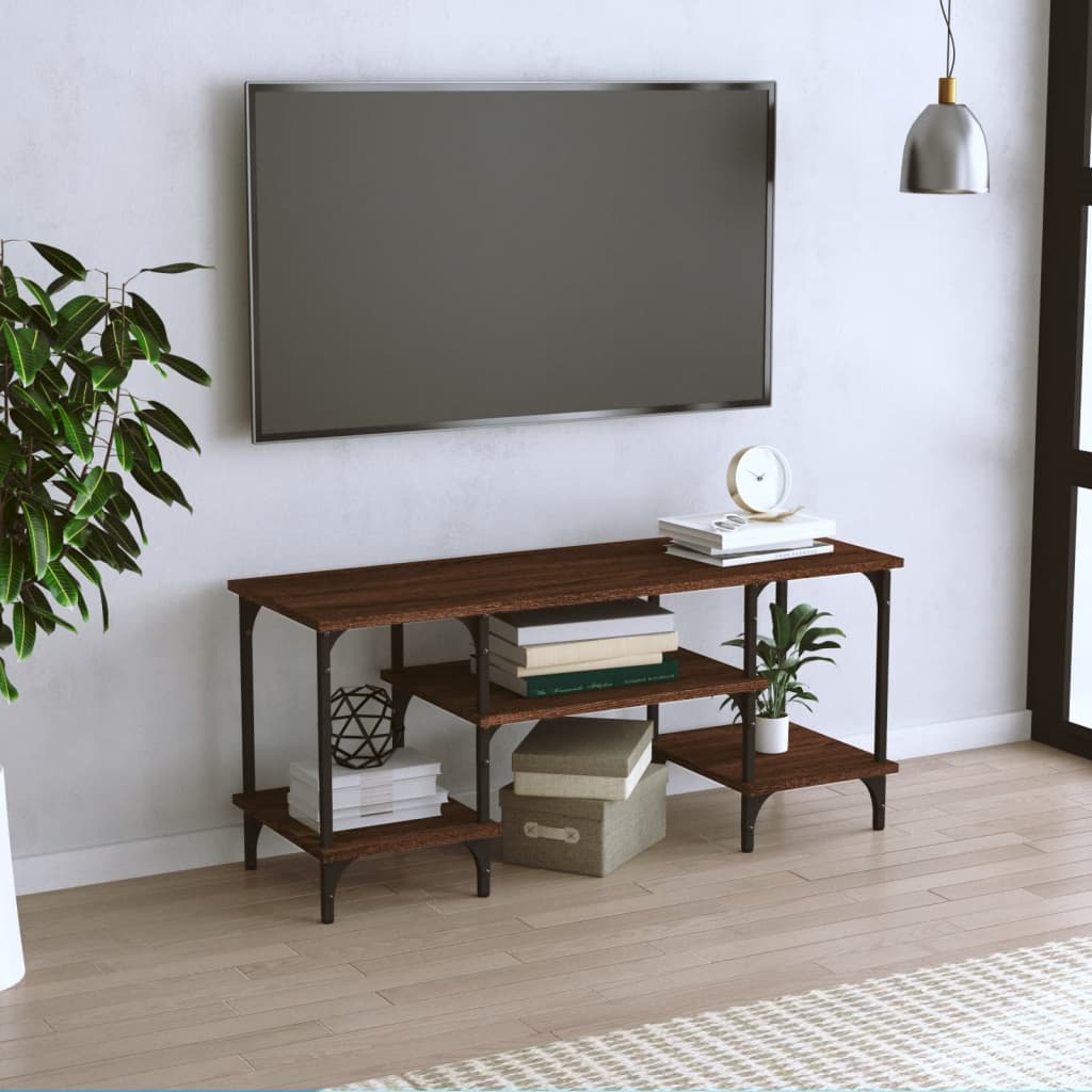 Έπιπλο Τηλεόρασης Καφέ Δρυς 102x35x45,5 εκ. Επεξεργασμένο Ξύλο 1