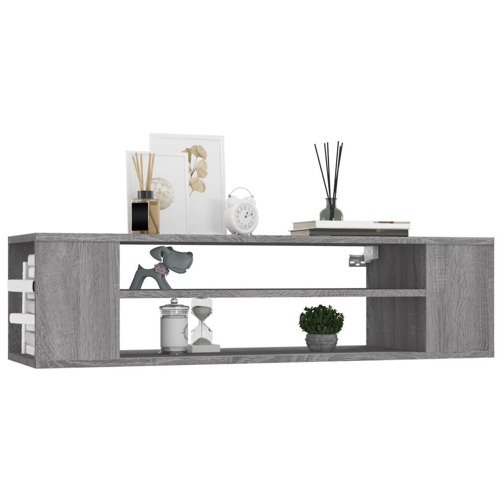 Έπιπλο Τηλεόρασης Κρεμαστό Γκρι Sonoma 100x30x26,5εκ Επεξ. Ξύλο 3