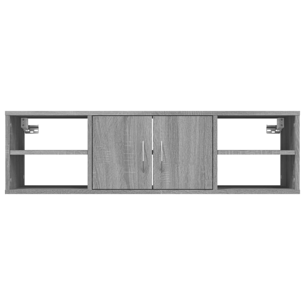 Ραφιέρα Τοίχου Γκρι Sonoma 102x30x29 εκ. Επεξεργασμένο Ξύλο 5