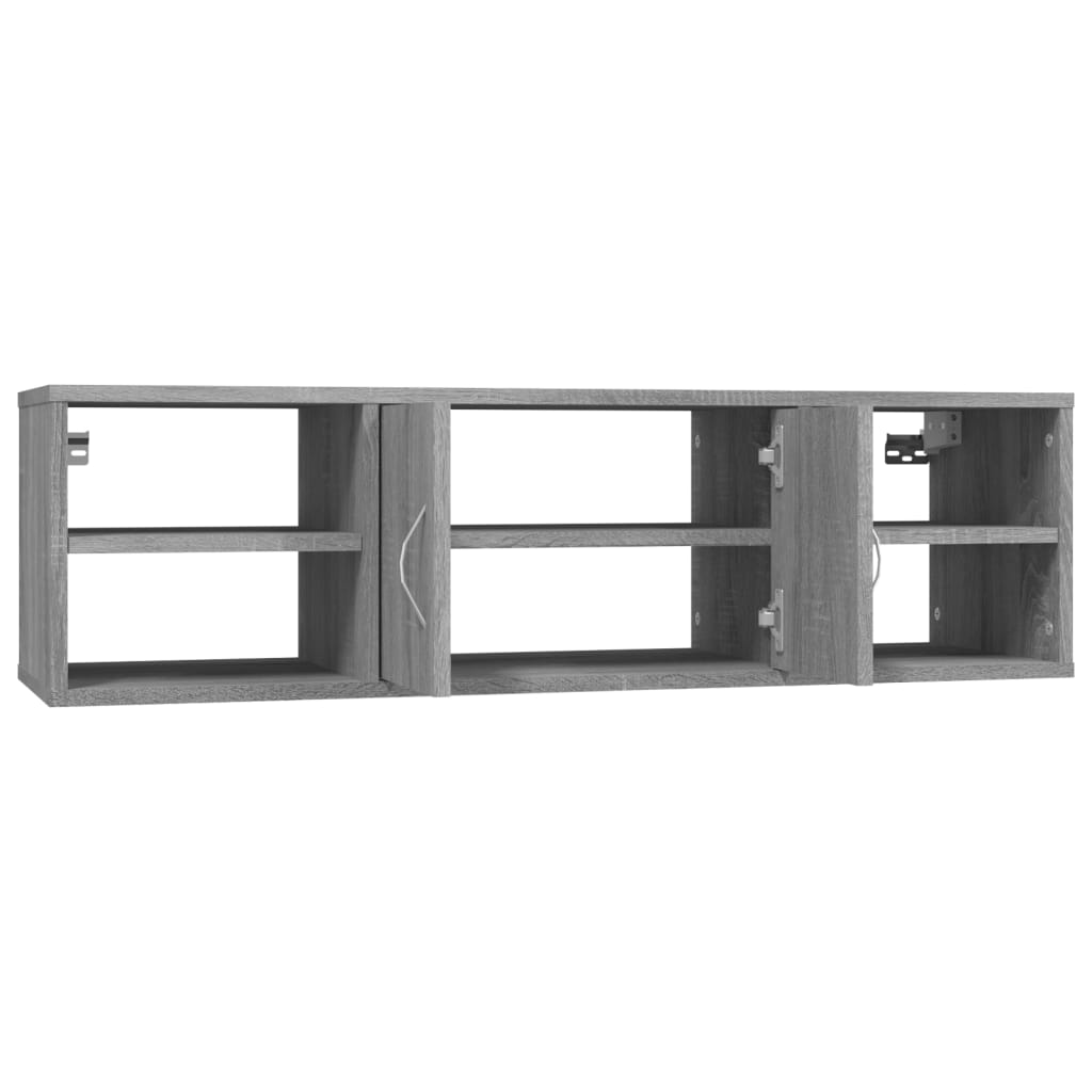 Ραφιέρα Τοίχου Γκρι Sonoma 102x30x29 εκ. Επεξεργασμένο Ξύλο 6