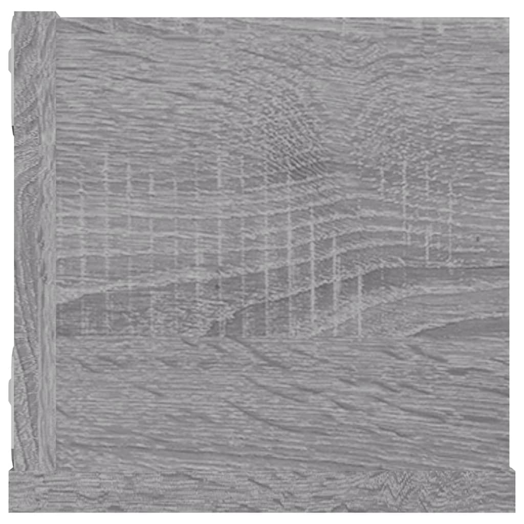 Ραφιέρα Τοίχου για CD Γκρι Sonoma 100x18x18 εκ. Επεξεργ. Ξύλο 5