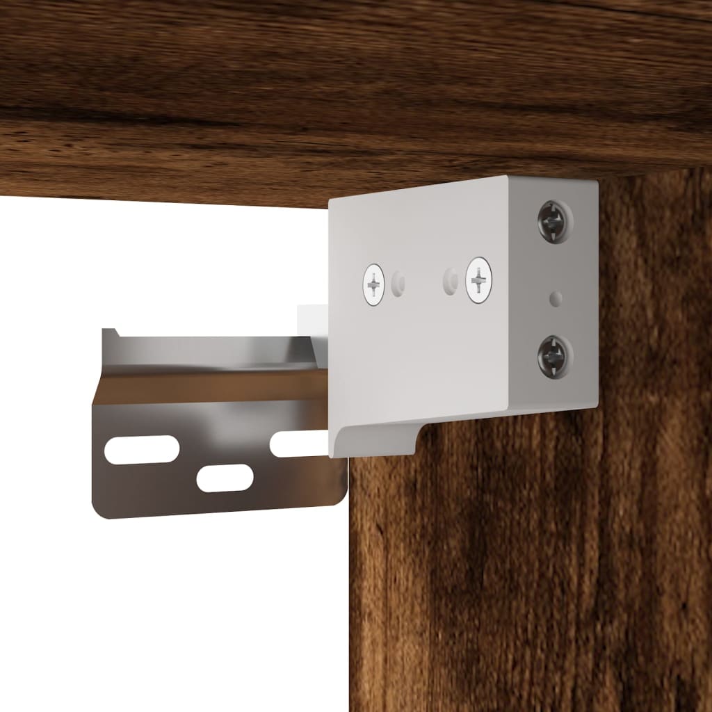 Έπιπλο Τηλεόρασης Επιτοίχιο Καπνιστή Δρυς 30,5 x 30 x 110 εκ. 12