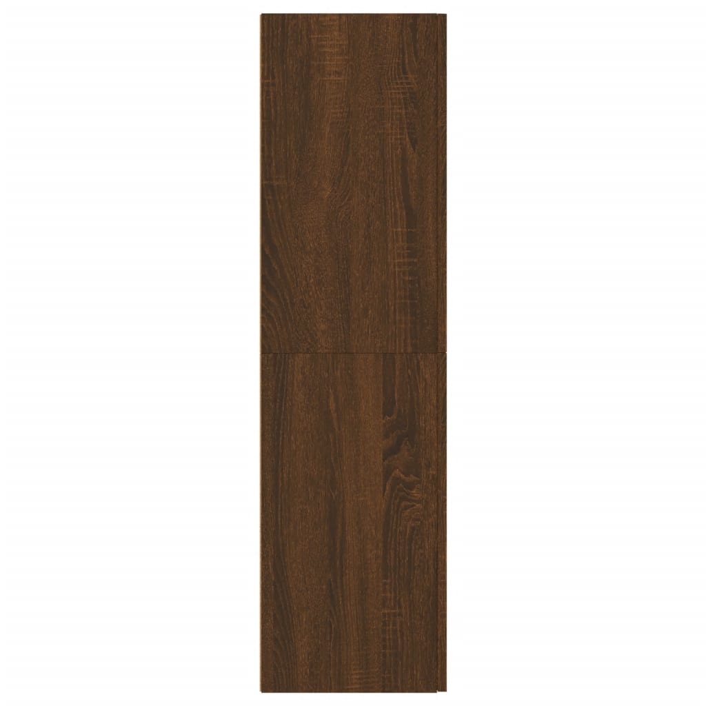 Έπιπλο Τηλεόρασης Επιτοίχιο Καφέ Δρυς 30,5 x 30 x 110 εκ. 8