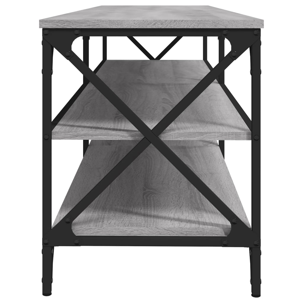 Έπιπλο Τηλεόρασης Γκρι Sonoma 160 x 40 x 50 εκ. Επεξεργ. Ξύλο 6