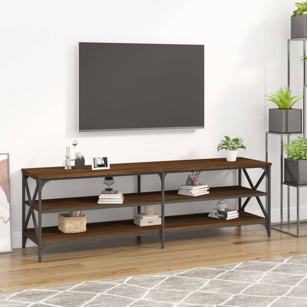 Έπιπλο Τηλεόρασης Καφέ Δρυς 160x40x50 εκ. Επεξεργασμένο Ξύλο 1