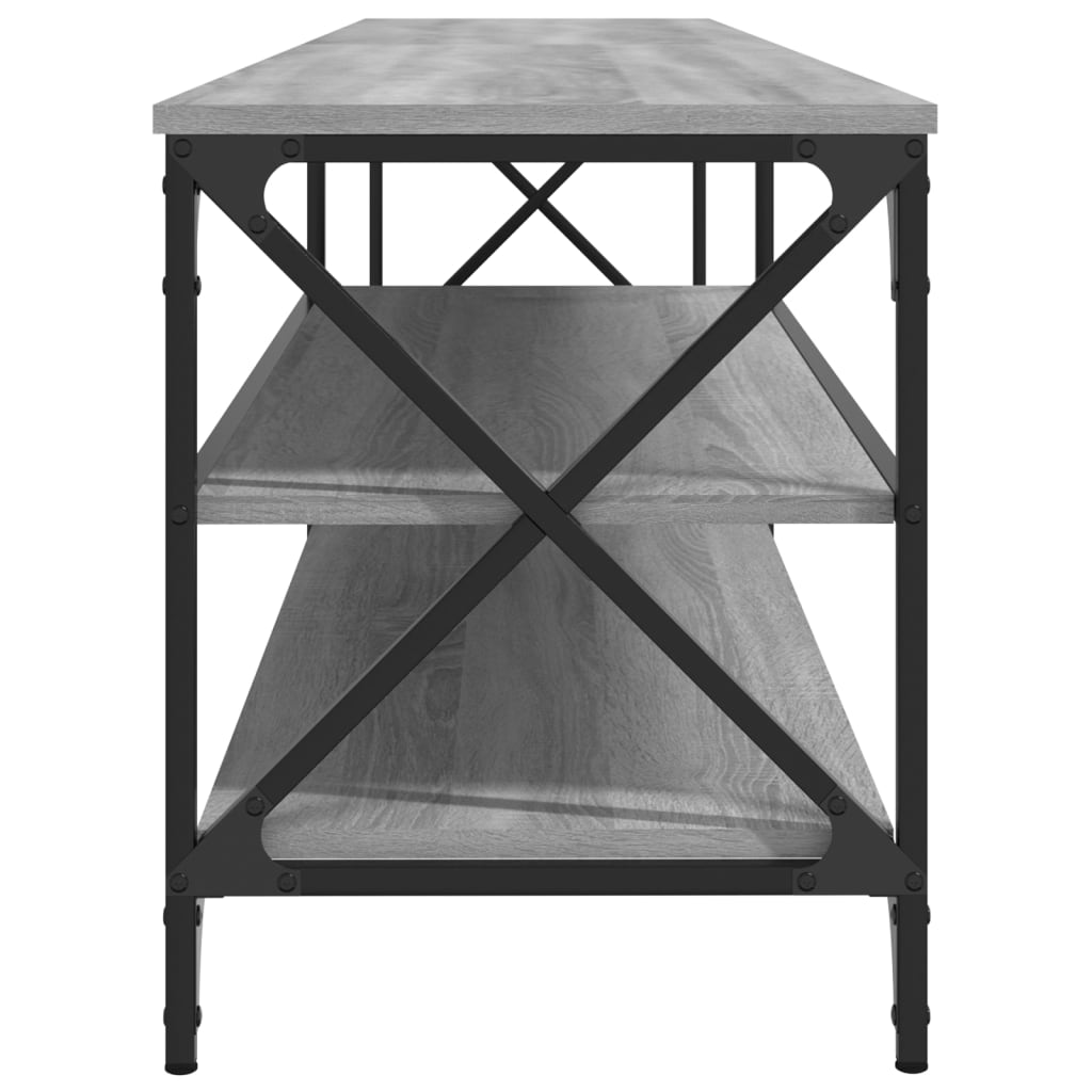 Έπιπλο Τηλεόρασης Γκρι Sonoma 200x40x50 εκ. Επεξ. Ξύλο 6
