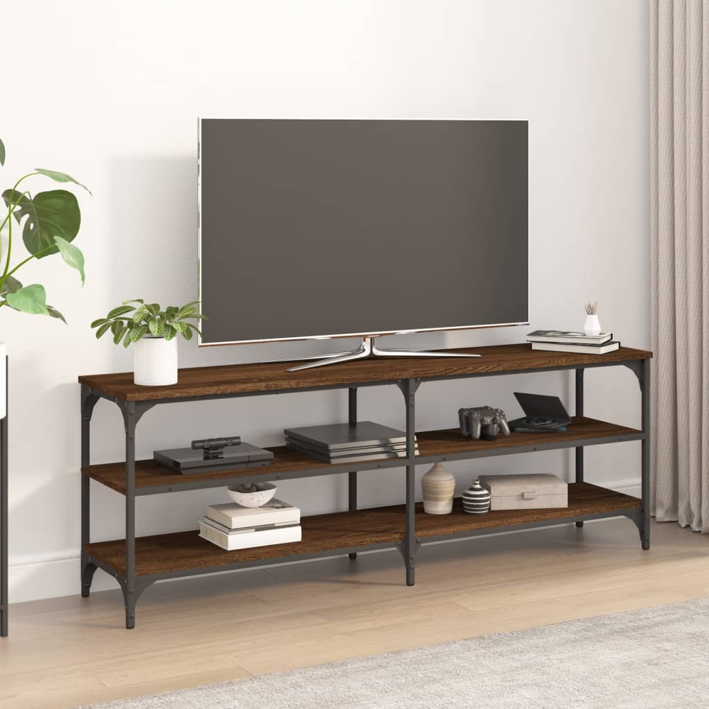 Έπιπλο Τηλεόρασης Καφέ Δρυς 140x30x50 εκ. Επεξεργασμένο Ξύλο 1