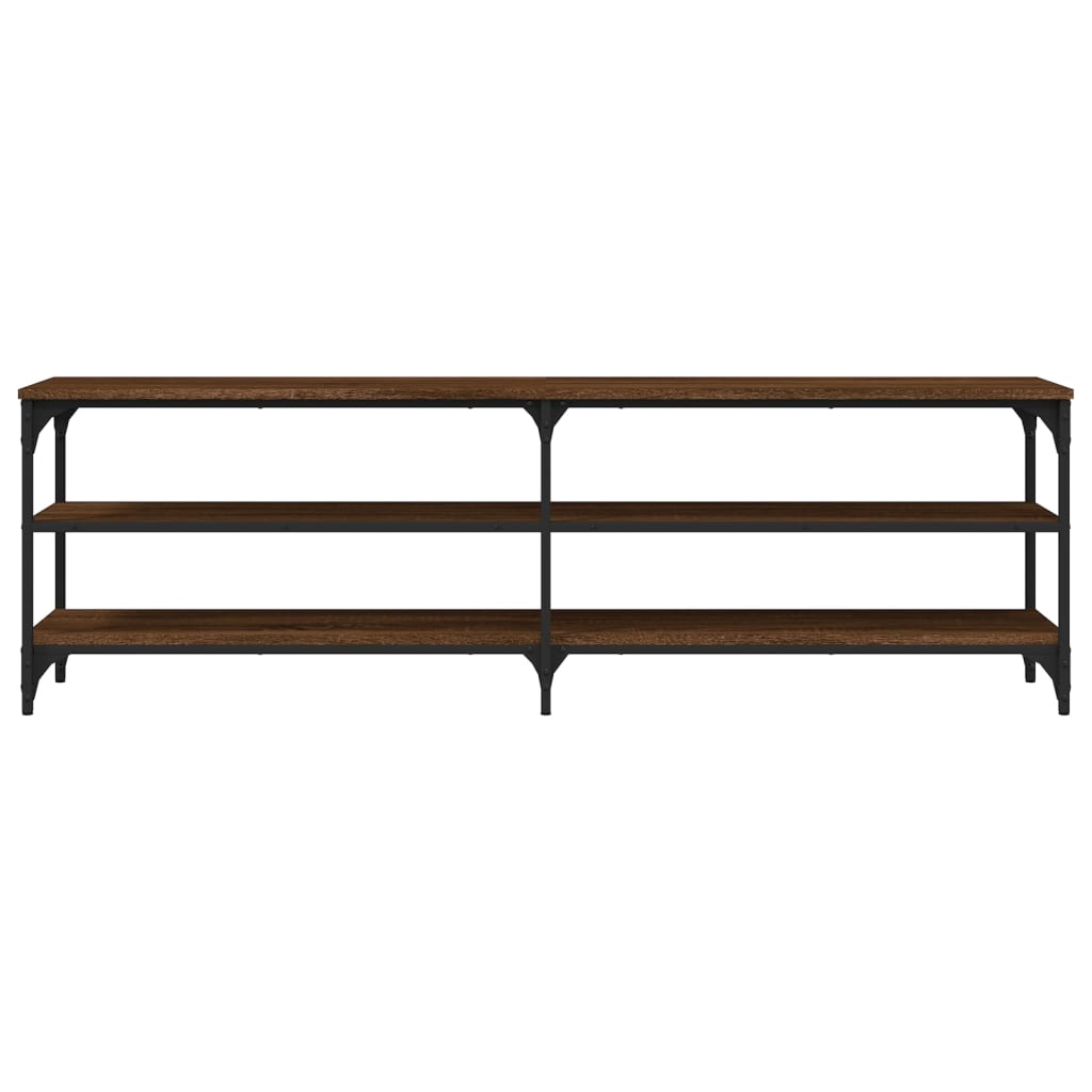 Έπιπλο Τηλεόρασης Καφέ Δρυς 160x30x50 εκ. Επεξεργασμένο Ξύλο 5