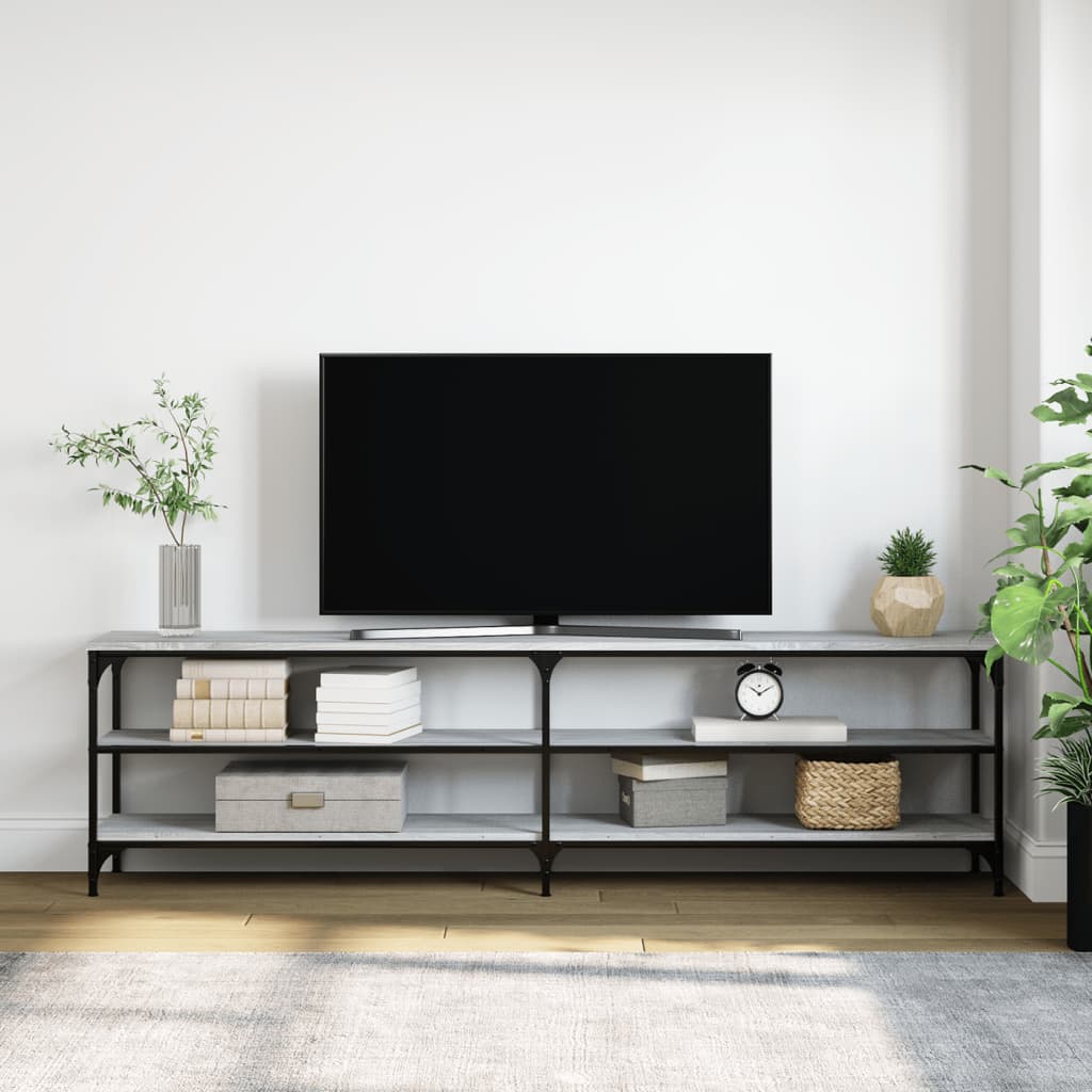 Έπιπλο Τηλεόρασης Γκρι Sonoma 180x30x50 εκ. Επεξ. Ξύλο 3