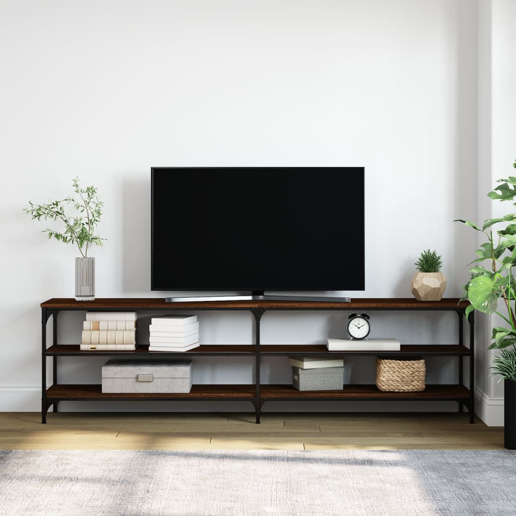 Έπιπλο Τηλεόρασης Καφέ Δρυς 180x30x50 εκ. Επεξεργασμένο Ξύλο 3